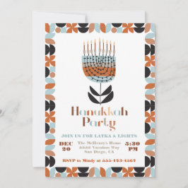 Hanukkah Mod Menorah Party Invitación