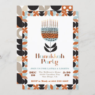 Hanukkah Mod Menorah Party Invitación