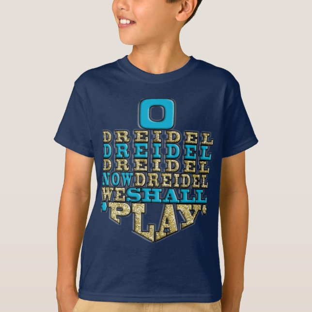Hanukkah "O Dreidel Dreidel Dreidel" camiseta de n (Anverso)