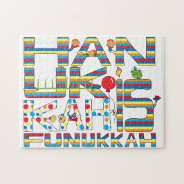 Hanukkah Puzzle for Kids/Wh "Hanukkah is Funukkah"