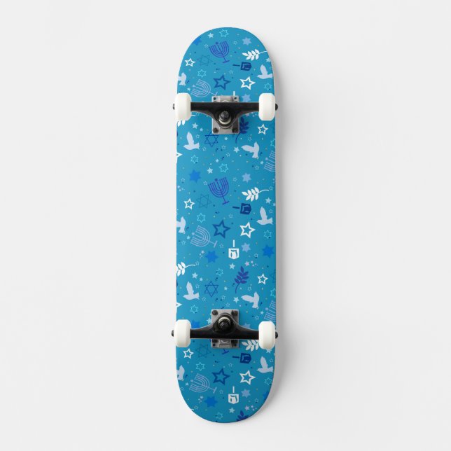 Hanukkah Stars Skateboard (Anverso)