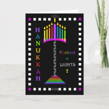 Hanukkah, tarjeta del Festival de las Luces