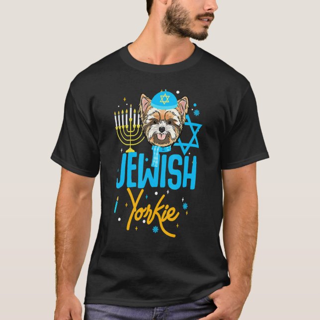 Hanukkah Yorkie Jewish Yorkshire Ugly Sweater Chri (Anverso)