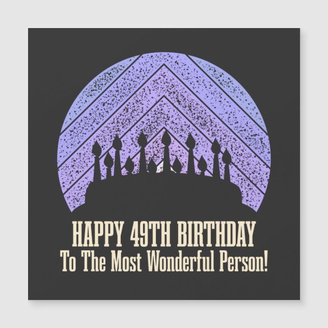 Happy 49th Birthday wishing saying quote (Anverso)