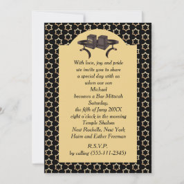 Happy Bar Mitzvah 20XX Invitación decorativa de or