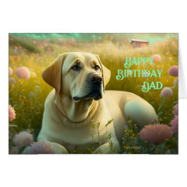 Happy Birday Dad Animal Dog Cute Lab