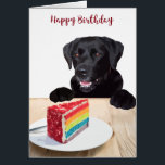 Happy Birthday Black Labrador Retriever - Cute Dog<br><div class="desc">Black Lab Birthday Card - Dog Birthday Card

Black Lab Happy Birthday  
This cutie will sure make someone's day !
Personalize with a special message</div>