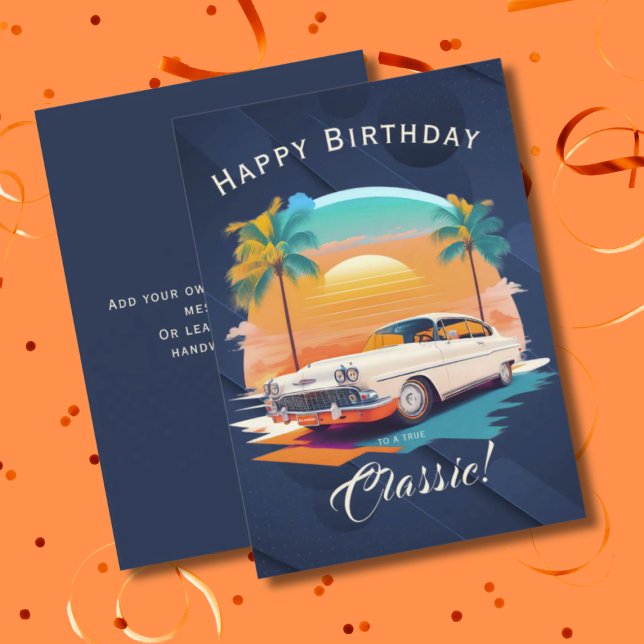 Happy Birthday Classic Car Greeting Card (Subido por el creador)