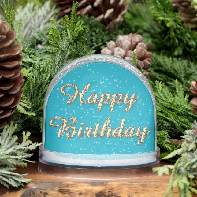 Happy Birthday Snow Globe (Invierno)