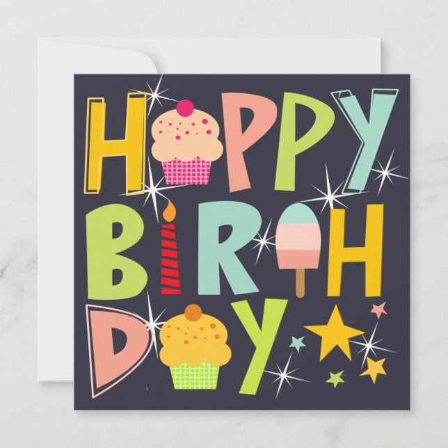 happy birthday T-Shirt Trucker Hat Keychain Magnet (Anverso)