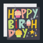 happy birthday T-Shirt Trucker Hat Keychain Magnet<br><div class="desc">When you want to announce your bay of days... . say it with this design</div>
