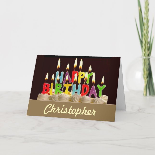 HAPPY BIRTHDAY! TARJETA DE Christopher PERSONALIZA (Anverso)