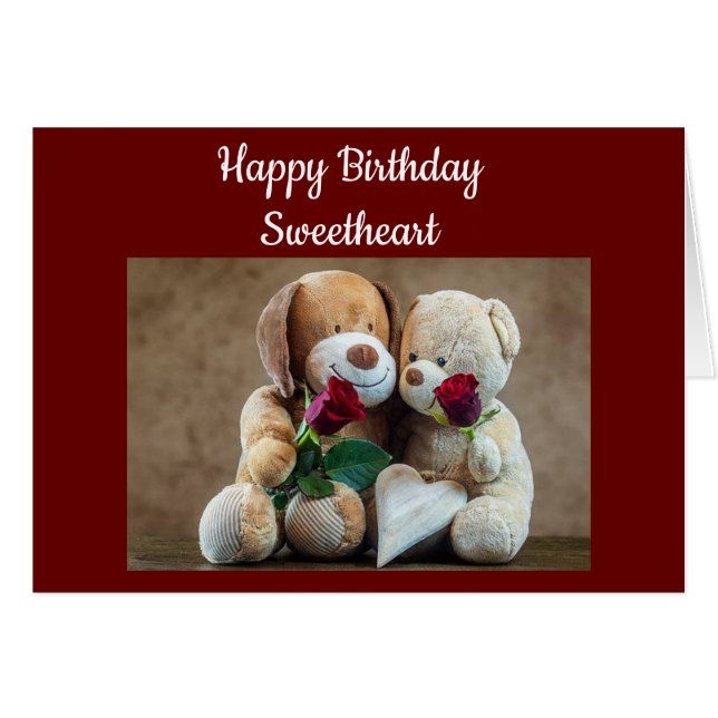 HAPPY BIRTHDAY TO MY **SWEETHEART** (Anverso (Horizontal))