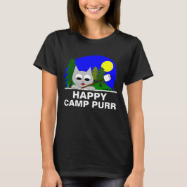 "Happy Camp Purr" Camiseta Divertida de Gatos para