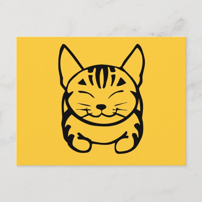Happy Cat Post Card (tarjeta postal de gato feliz) (Anverso)
