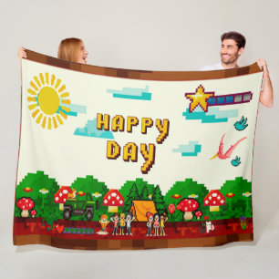 Happy day videogames polar blanket