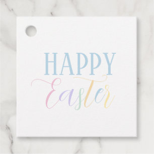 Happy Easter Bunny Basket Holiday Etiqueta de rega