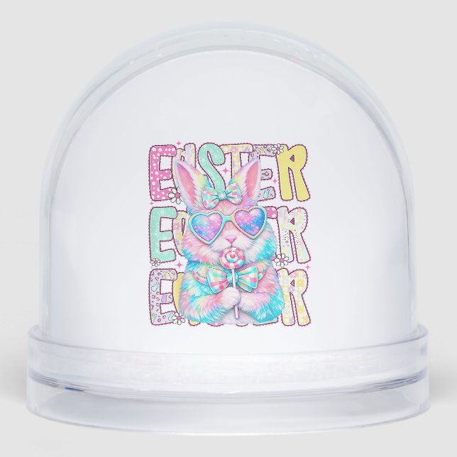 Happy Easter Bunny Coquette Bow Preppy Easter Day  (Anverso)