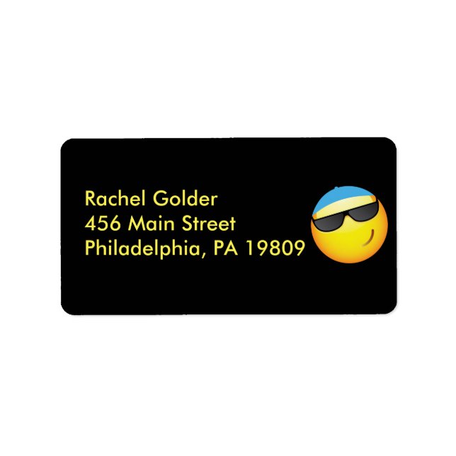 HAPPY EMOJI Bar Bat Mitzvah Invitación Etiqueta (Frente)