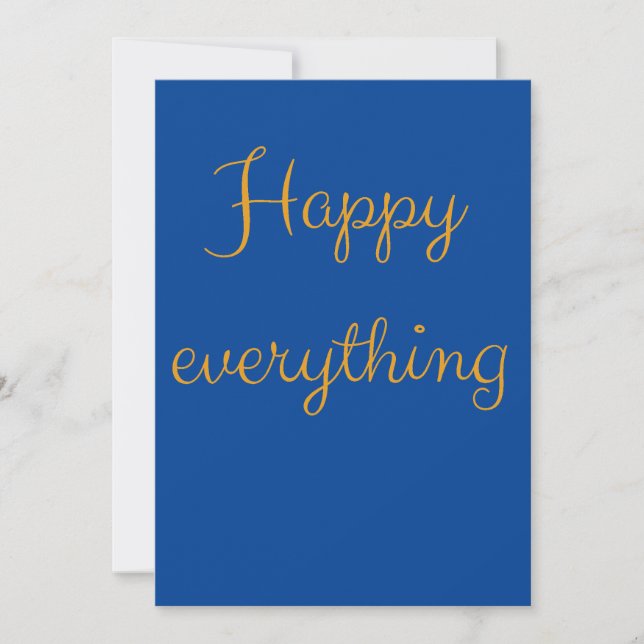Happy Everything - Elegante Schrift Grußkarte (Anverso)