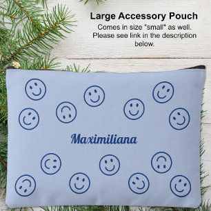 Happy Faces Blue - Gran bolsa accesoria