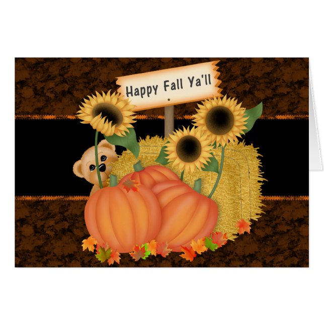 Happy Fall Ya te marcharás con la tarjeta de salud (Anverso (Horizontal))