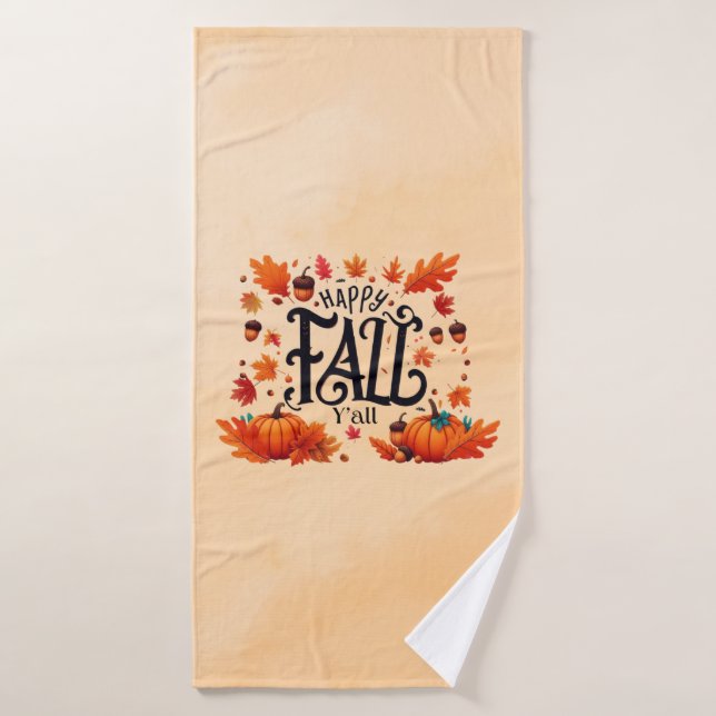 Happy Fall Y'all (Toalla de baño)