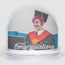 Happy Graduation Modern Script Personalized Photo