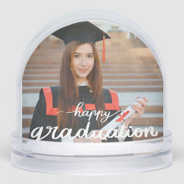 Happy Graduation Modern Script Personalized Photo