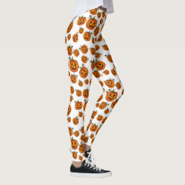 Happy Halloween jack-o-lantern calabaza Leggings