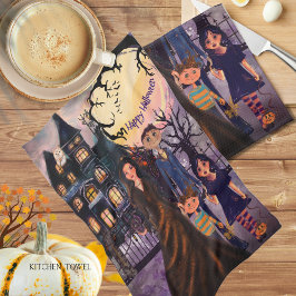 Happy Halloween Monster Family Kitchen Toalla
