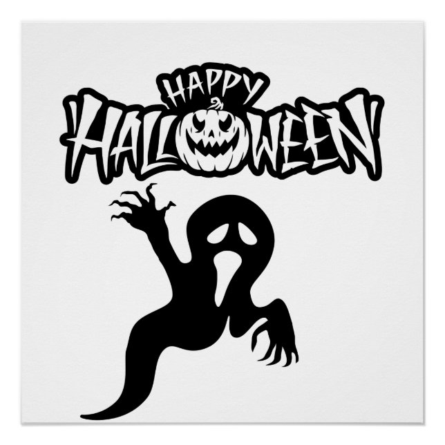 Happy Halloween Poster brillant (Anverso)