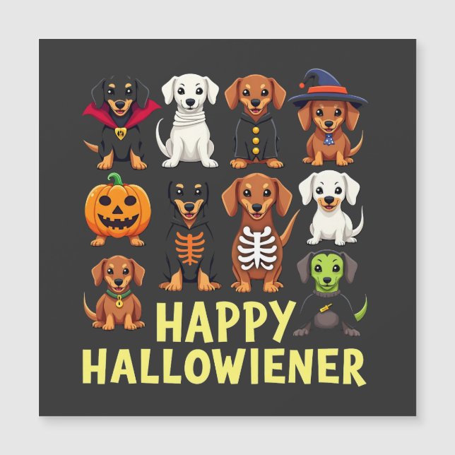 Happy Hallowiener Spooky Halloween Dog Weiner (Anverso)