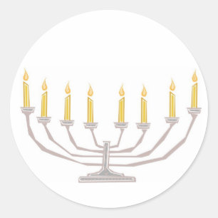 Happy Hannukah Menorah Candles Card Sellos para so