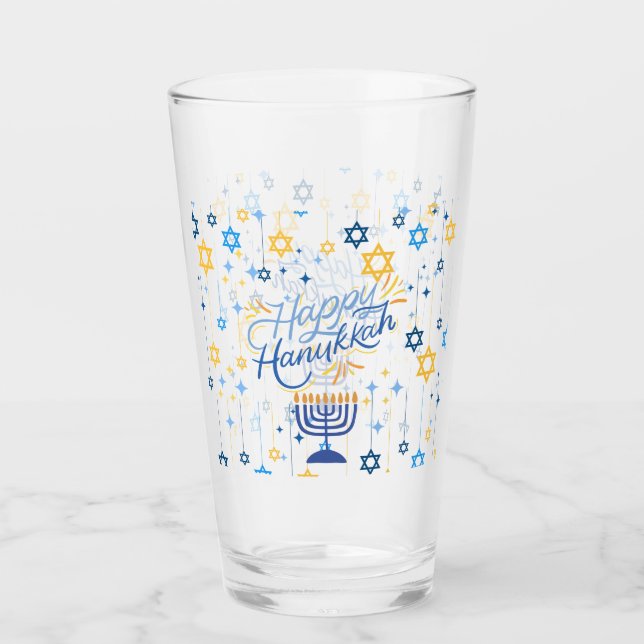 Happy Hanukkah Blue And Gold (Anverso)