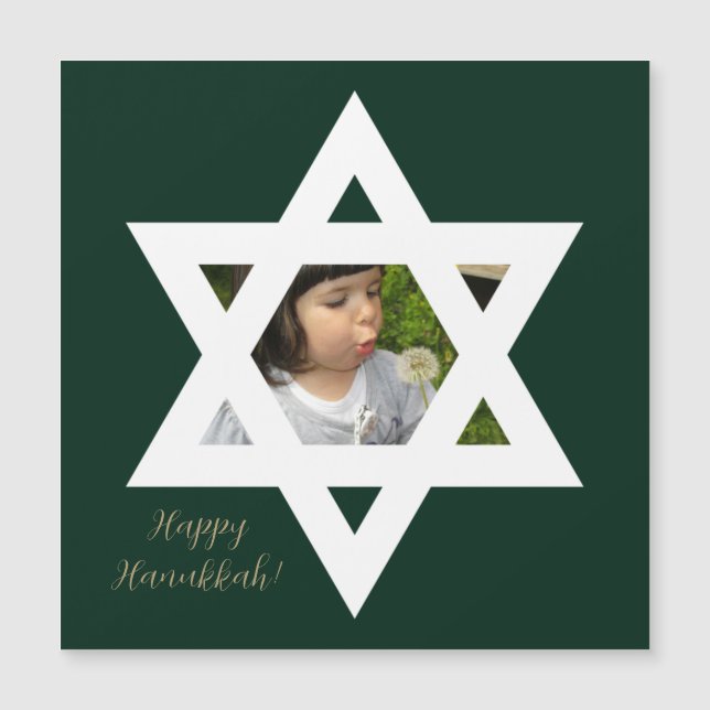 Happy Hanukkah Cute Photo (Anverso)