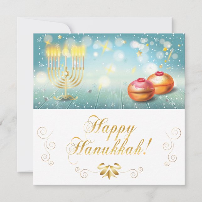 Happy Hanukkah Festival Menorah (Anverso)