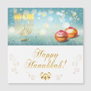 Happy Hanukkah Frstival imán de decoración festiva