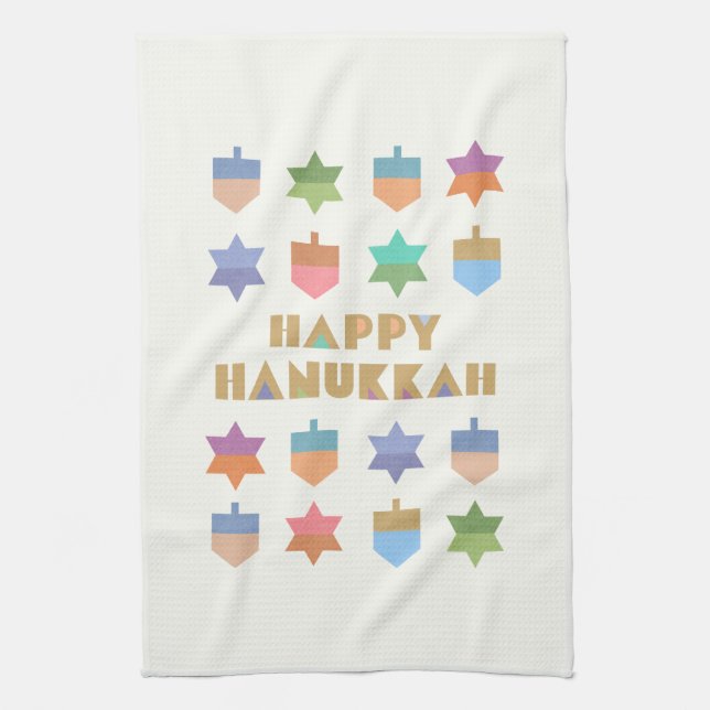 Happy Hanukkah Kitchen Toallas (Vertical)
