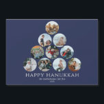 Happy Hanukkah Magnet 10 Photo<br><div class="desc">¡Las tarjetas de felicitación que tus amigos y familia tendrán y disfrutarán en los años venideros! ¿No puedes escoger una o dos de tus fotos familiares favoritas? Estos imanes de refrigerador de 7" x 5" incluyen marcadores de posición para 10 de sus fotos favoritas, nombre de familia y año. Las...</div>