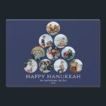 Happy Hanukkah Magnet 10 Photo<br><div class="desc">¡Las tarjetas de felicitación que tus amigos y familia tendrán y disfrutarán en los años venideros! ¿No puedes escoger una o dos de tus fotos familiares favoritas? Estos imanes de refrigerador de 7" x 5" incluyen marcadores de posición para 10 de sus fotos favoritas, nombre de familia y año. Las...</div>