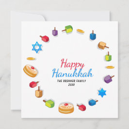 Happy Hanukkah Moderno Photo Dreidel Star Name
