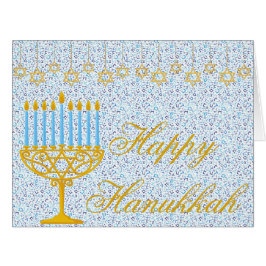 HAPPY HANUKKAH Tarjeta de Saludo al PERSONALIZABLE