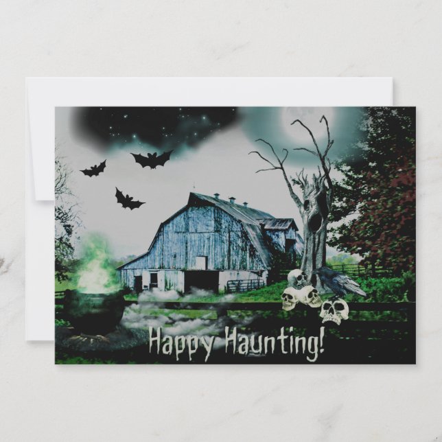 *~* Happy Haunting Skulls HALLOWECARD (Anverso)