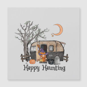 Happy Haunting - Spooky Witch and Camper Van