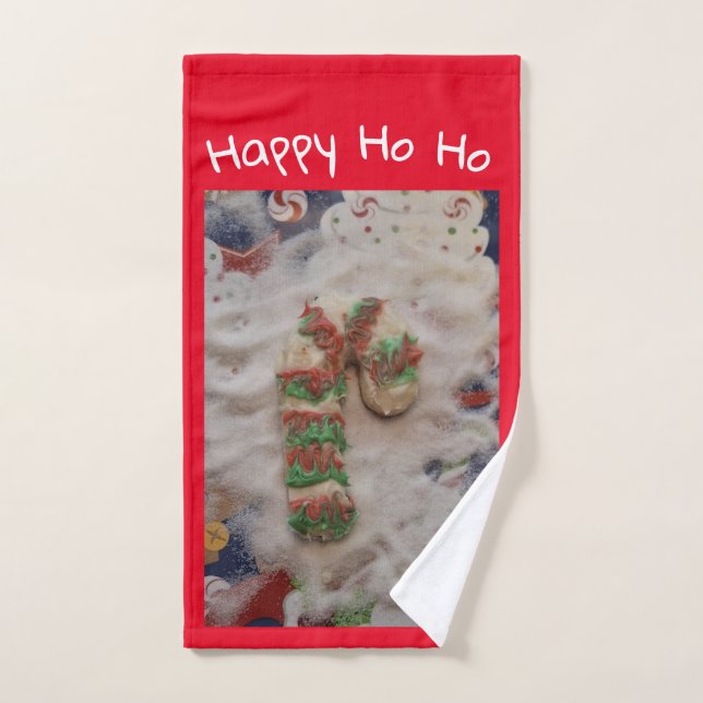 Happy HO HO Cookie Hand Towel (Toalla de mano)