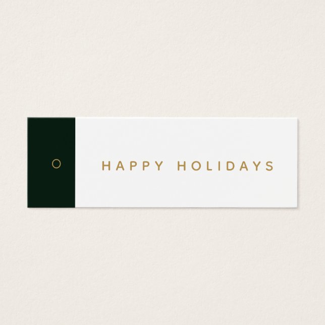 Happy Holidays Business Clothing Hang Tag (Frente)