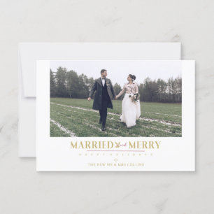 Happy Holidays Christmas Newlyweds Custom Photo