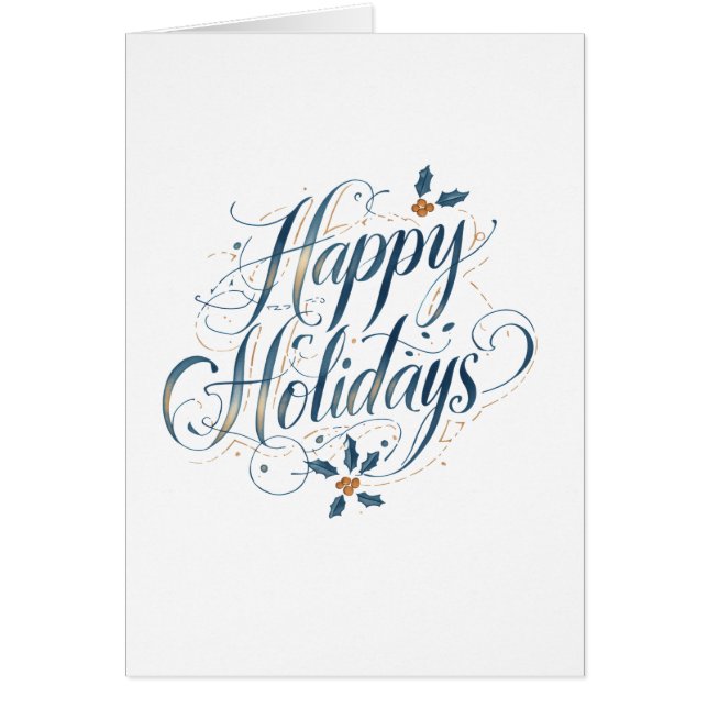 Happy Holidays Merry Christmas New Year Card (Frente)