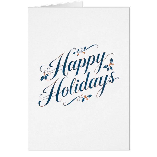 Happy Holidays Merry Christmas New Year Card (Frente)